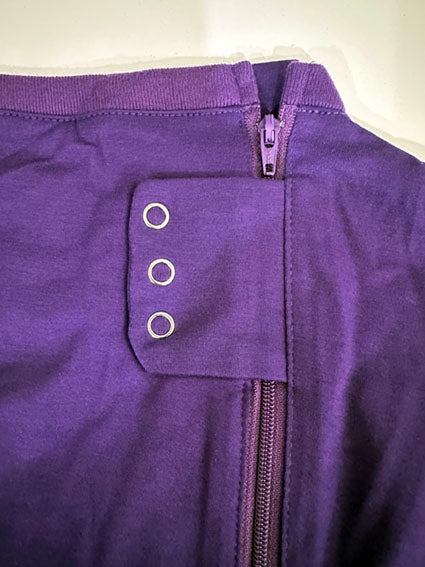 Grape Zip Back Long Sleeve/Long Leg Jumpsuit - Wonsie  |  Clothing for Special Needs
