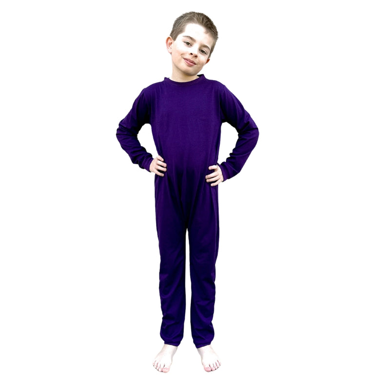 Grape Zip Back Long Sleeve/Long Leg Jumpsuit - Wonsie  |  Clothing for Special Needs