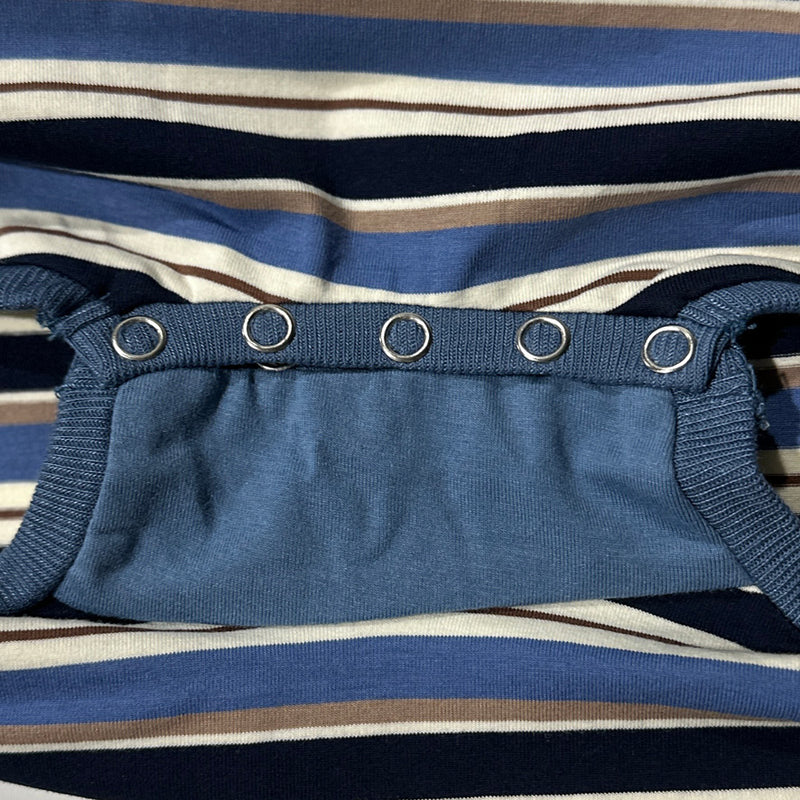 Blue Stripe Short Sleeve Bodysuit  |  Wonsie