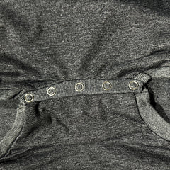 Grey Tummy Access Short Sleeve Bodysuit  |  Wonsie