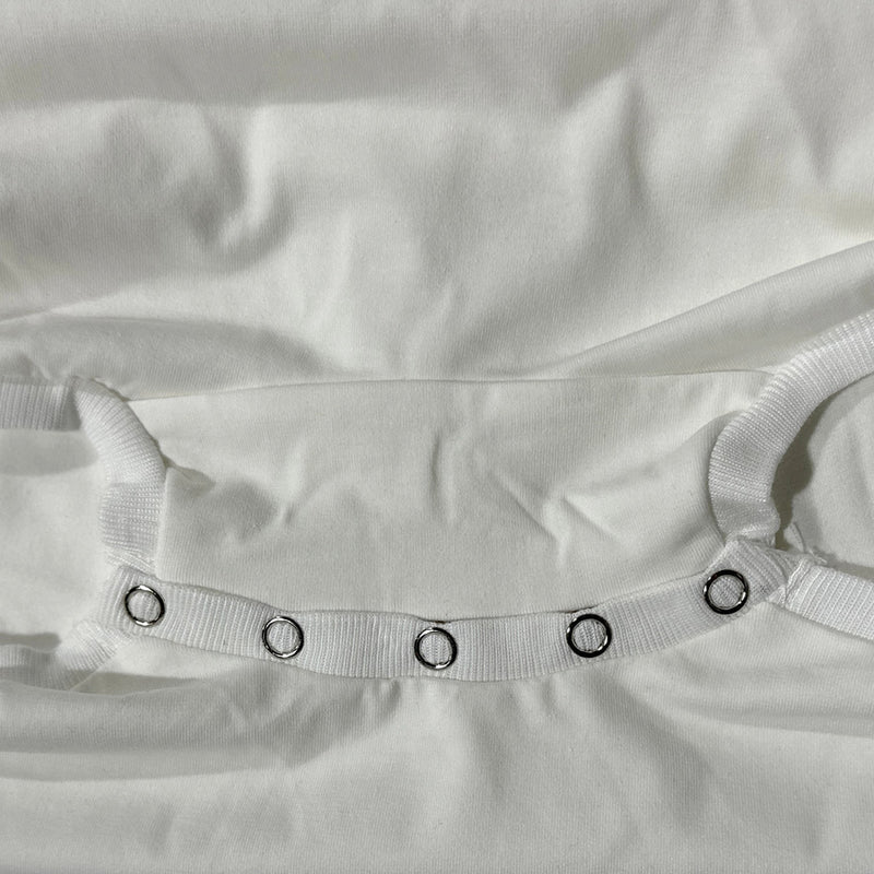 White Short Sleeve Bodysuit  |  Wonsie