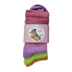 Adult Coloured Sensory Friendly Socks - 3pk