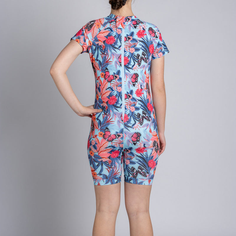 Back Zip Tropical Butterfly swimsuit  |  Wonsie - Wonsie  |  Clothing for Special Needs