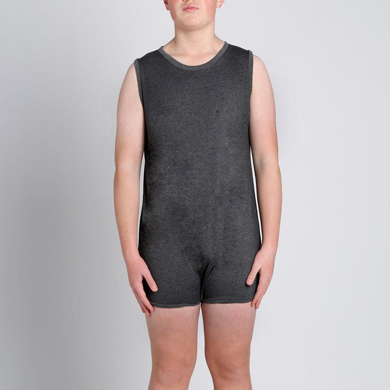 Grey Sleeveless Bodysuit  |  Wonsie
