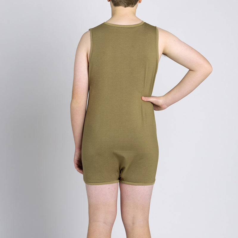 Olive Sleeveless Bodysuit  |  Wonsie - Wonsie  |  Clothing for Special Needs
