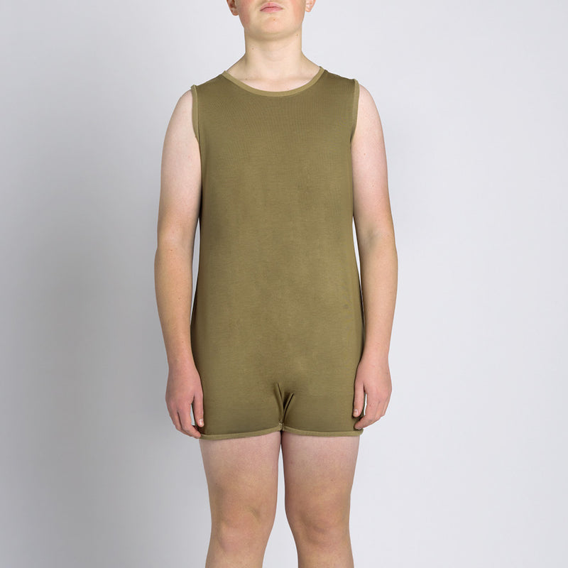 Olive Sleeveless Bodysuit  |  Wonsie - Wonsie  |  Clothing for Special Needs