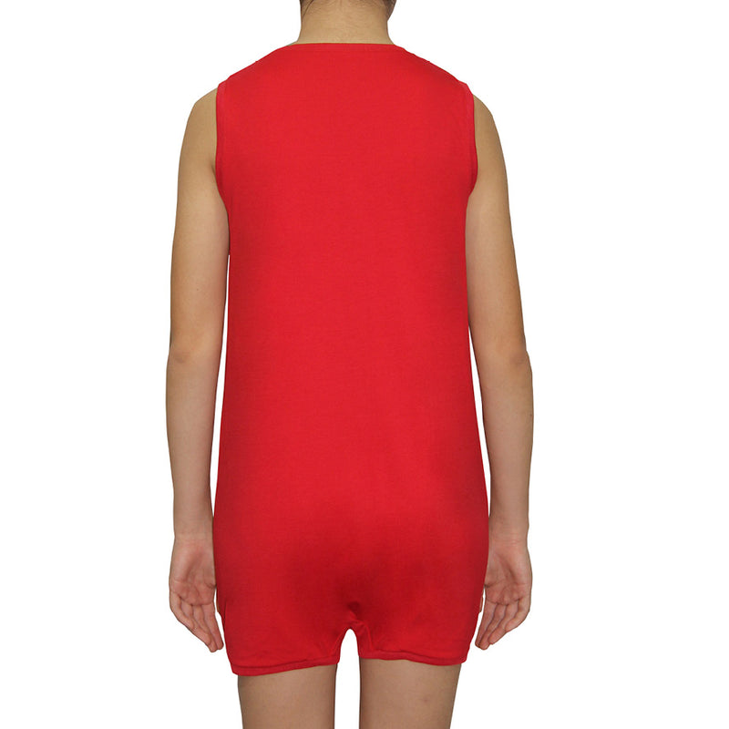 Red Sleeveless Bodysuit  |  Wonsie - Wonsie  |  Clothing for Special Needs