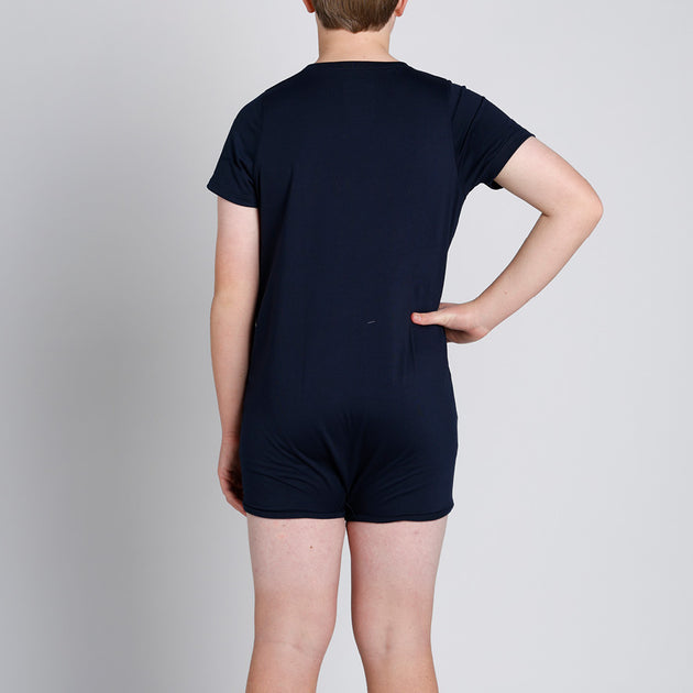Grey Tummy Access Short Sleeve Bodysuit for Tube feeding | Wonsie ...