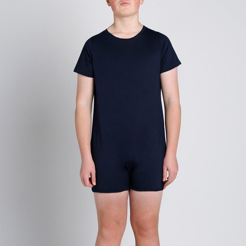 Navy Short Sleeve Bodysuit  |  Wonsie