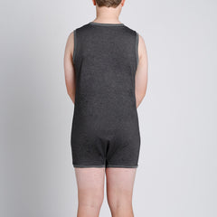 Grey Tummy Access Sleeveless Bodysuit  |  Wonsie - Wonsie  |  Clothing for Special Needs