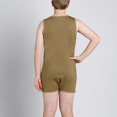 Olive Tummy Access Sleeveless Bodysuit  |  Wonsie - Wonsie  |  Clothing for Special Needs