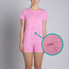 Pink Tummy Access Short Sleeve  |  Wonsie - Wonsie  |  Clothing for Special Needs