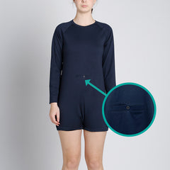 Navy Tummy Access Long Sleeve  |  Wonsie - Wonsie  |  Clothing for Special Needs
