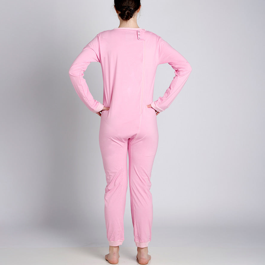 Pink Zip Back Long Sleeve/Long Leg Jumpsuit Wonsie Wonsie
