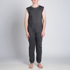Grey Zip Back Sleeveless/Long Leg Jumpsuit  |  Wonsie - Wonsie  |  Clothing for Special Needs