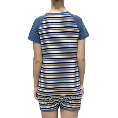 Blue Stripe Short Sleeve Bodysuit  |  Wonsie