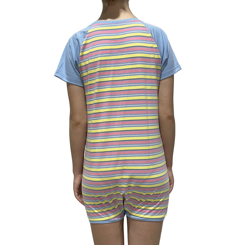 Pink Stripe Short Sleeve Bodysuit  |  Wonsie