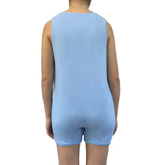 Sky Blue Tummy Access Sleeveless Bodysuit  |  Wonsie - Wonsie  |  Clothing for Special Needs