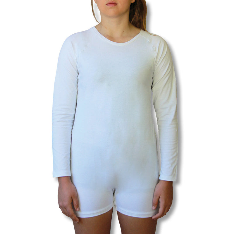 White Long Sleeve Bodysuit  |  Wonsie
