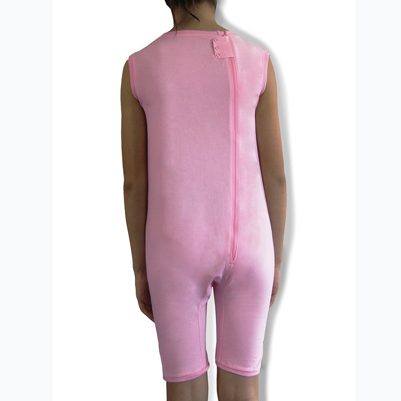 Pink Zip Back Sleeveless/knee length Jumpsuit  |  Wonsie - Wonsie
