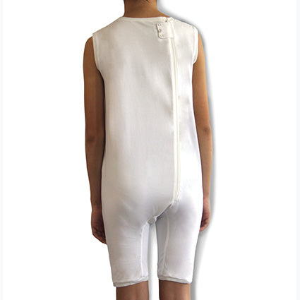 White Zip Back Sleeveless/knee length Jumpsuit |  Wonsie - Wonsie