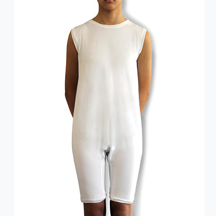 White Zip Back Sleeveless/knee length Jumpsuit |  Wonsie - Wonsie