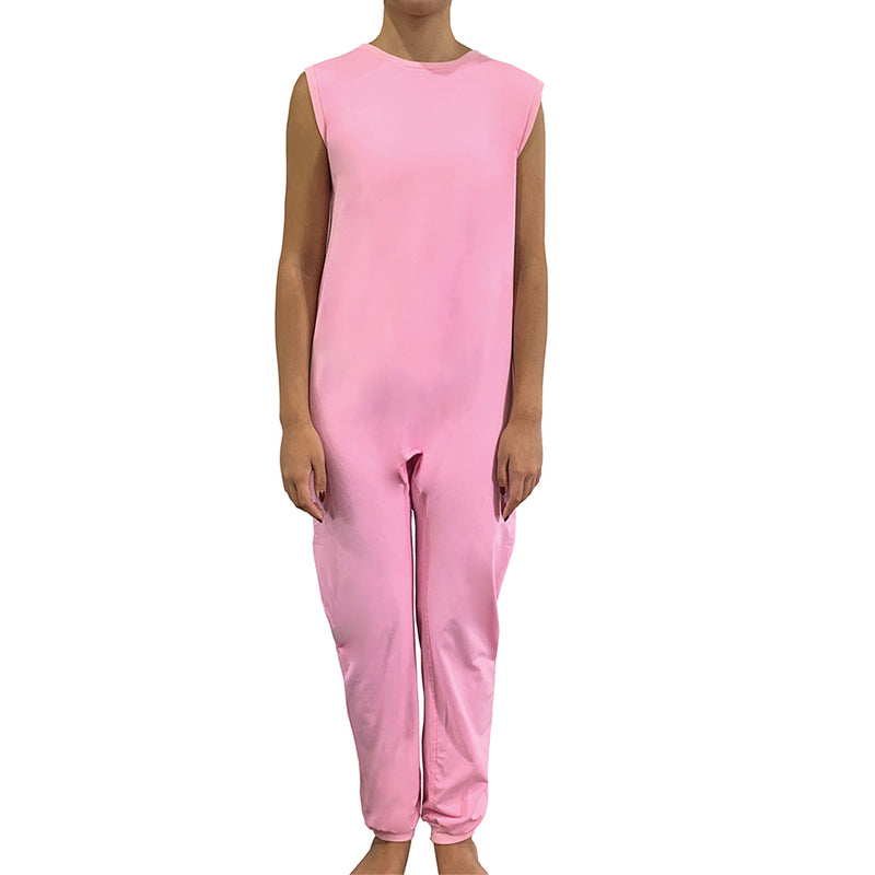 Pink Zip Back Sleeveless/Long Leg Jumpsuit  |  Wonsie - Wonsie  |  Clothing for Special Needs