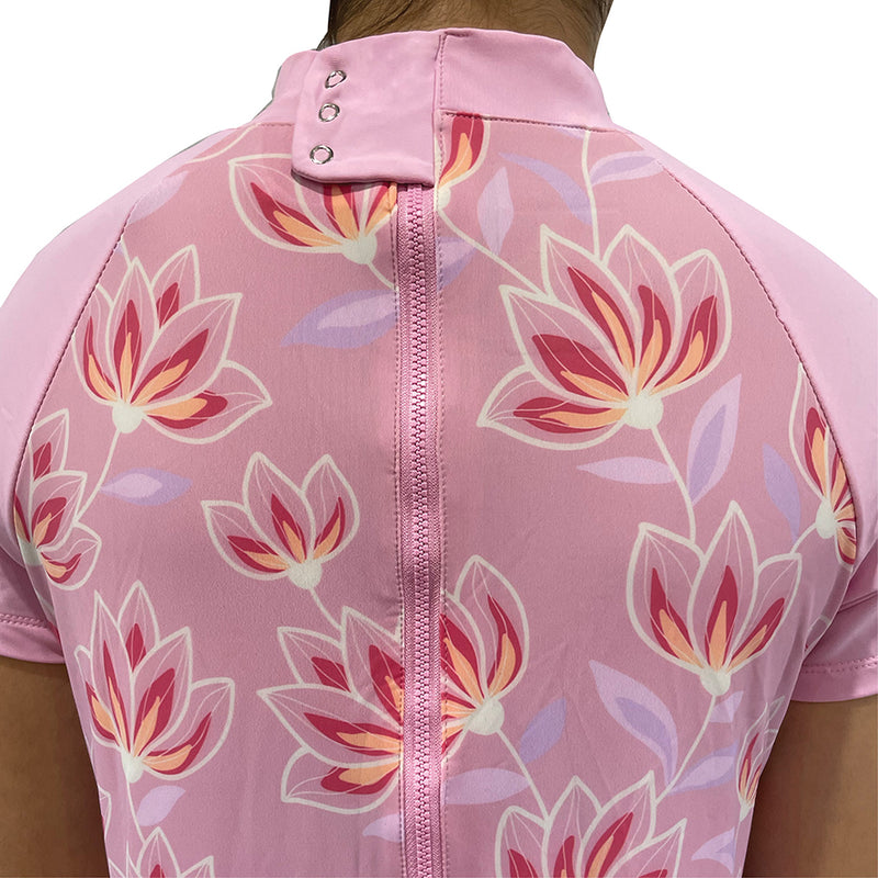 Back Zip Pink Floral swimsuit  |  Wonsie - Wonsie  |  Clothing for Special Needs