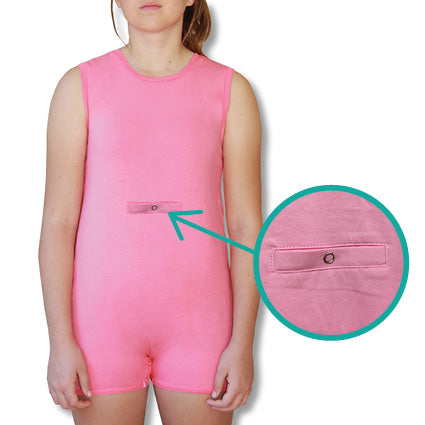 Pink Tummy Access Sleeveless Bodysuit  |  Wonsie